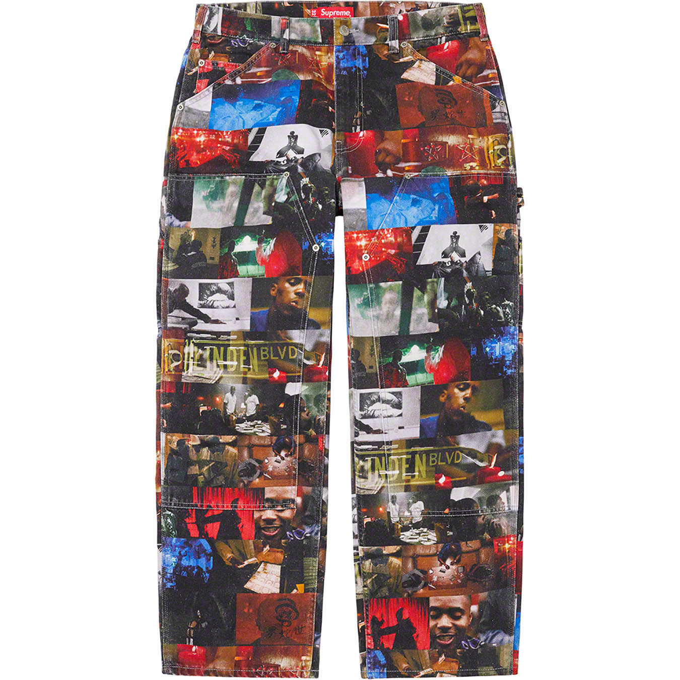Supreme Nas and DMX Collage Double Knee Denim Painter Pant