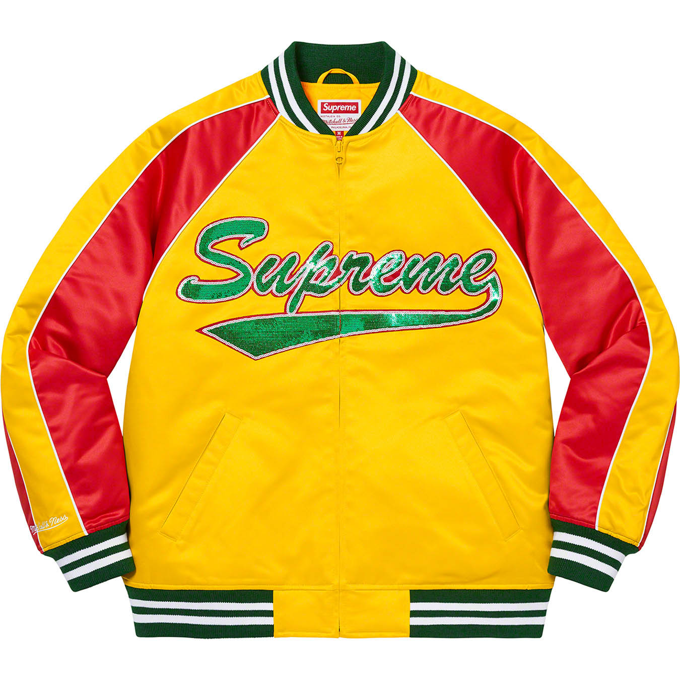 Supreme®/Mitchell & Ness® Sequin Logo Varsity Jacket | Supreme 21fw