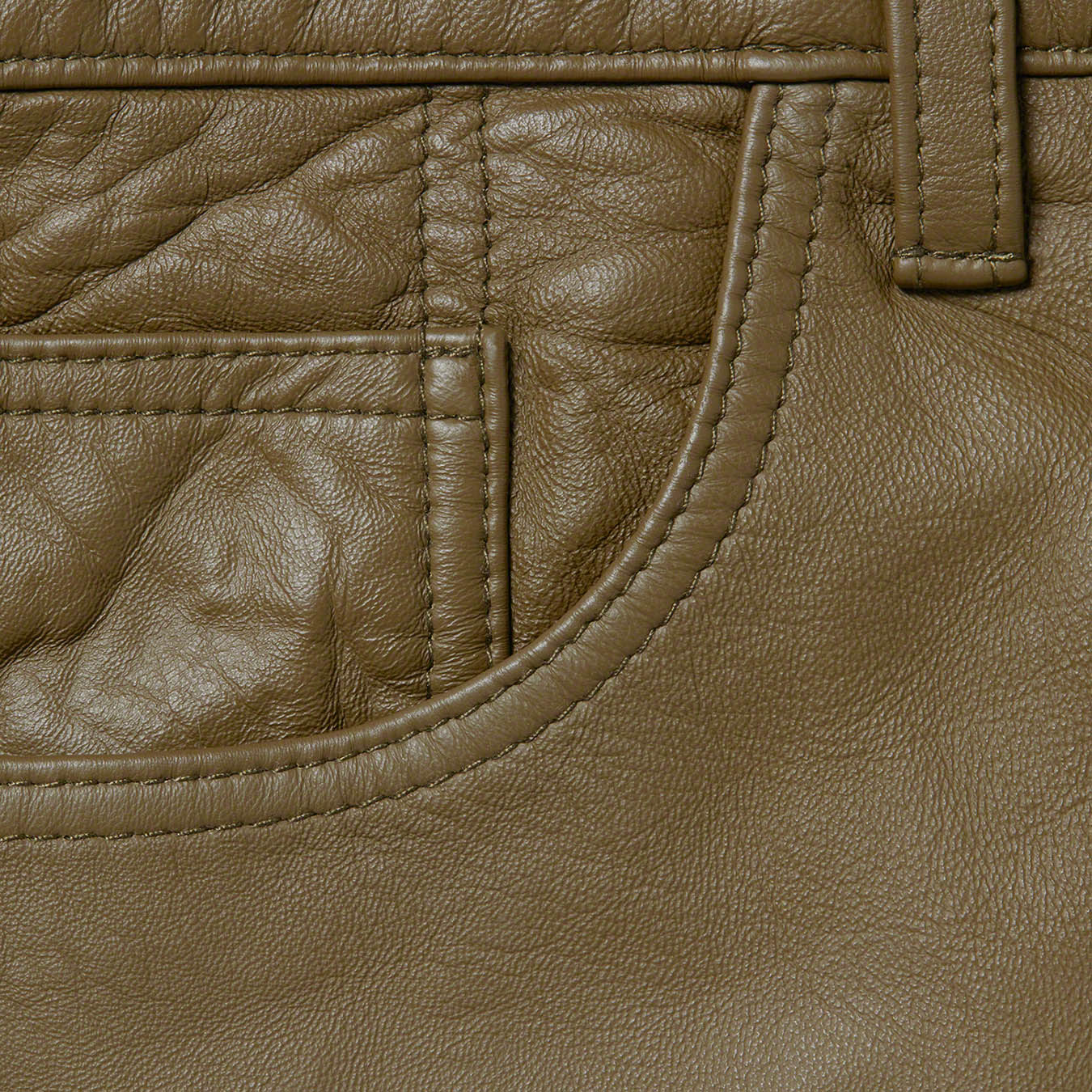 Supreme Leather 5-Pocket Jean