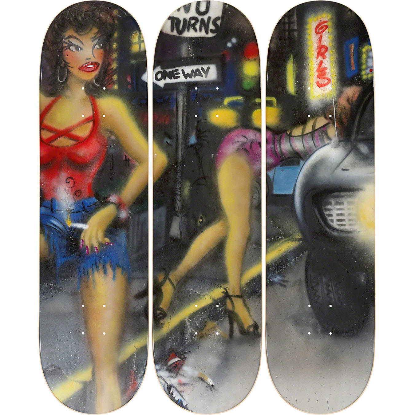 Lady Pink/Supreme Skateboard