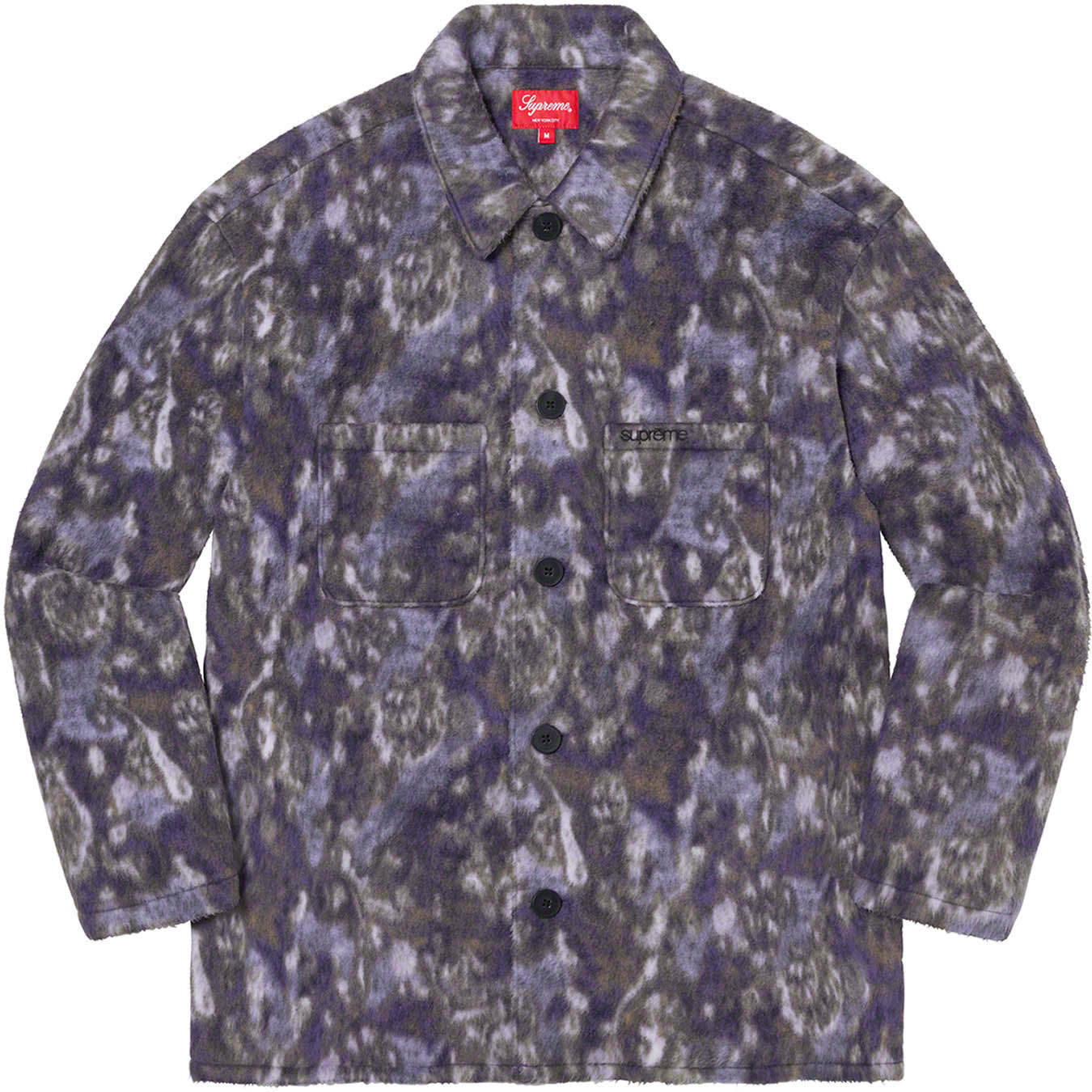 野村周平Supreme 21fw paisley fleece shirt