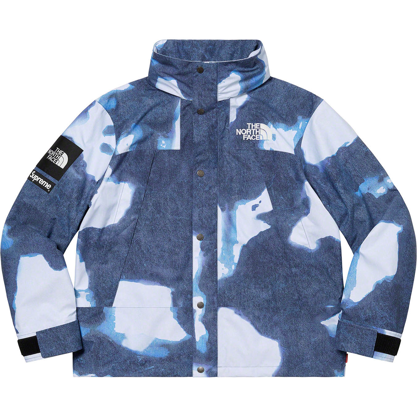 Supreme®/The North Face® Bleached Denim Print Mountain Jacket 