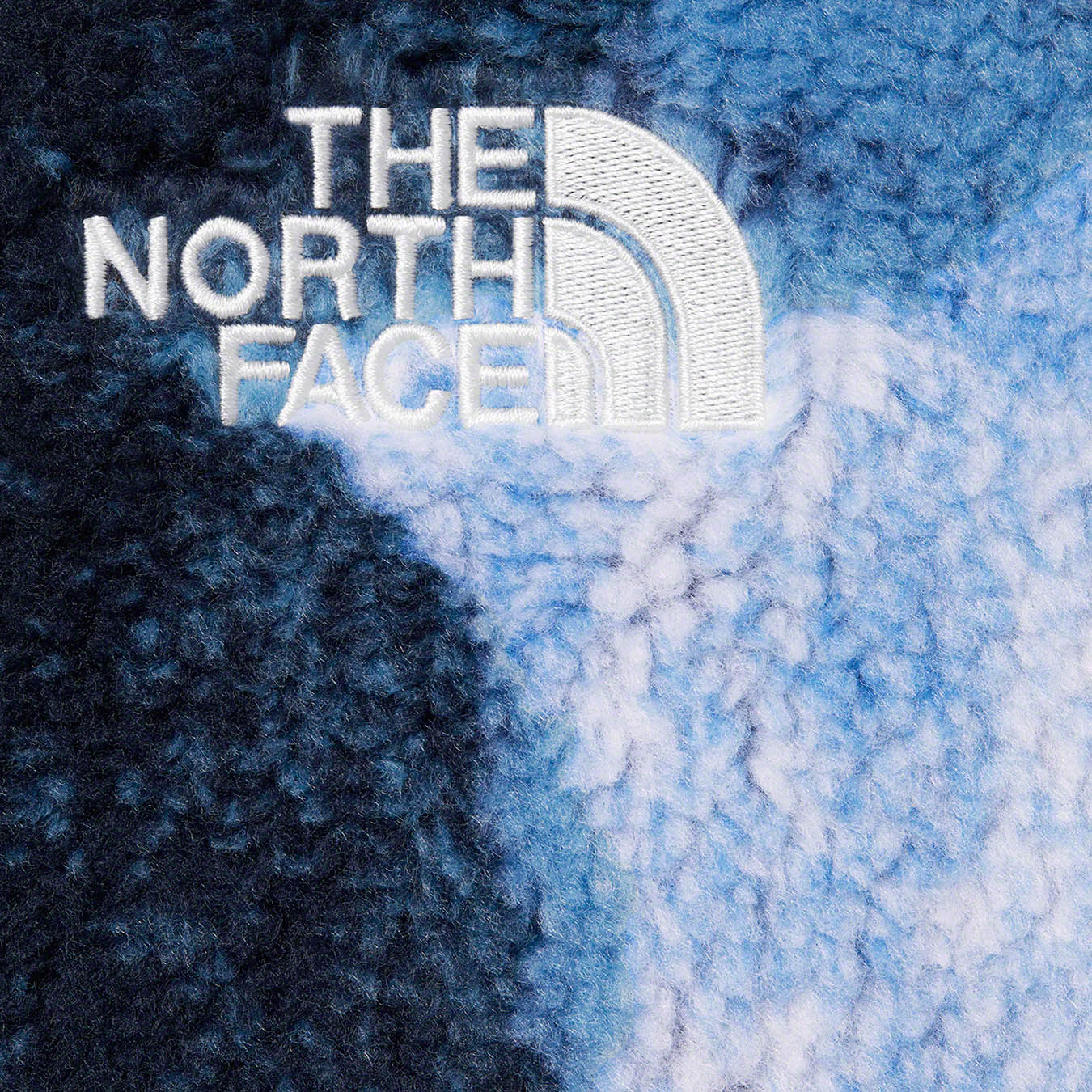 Supreme®/The North Face® Bleached Denim Print Fleece Jacket