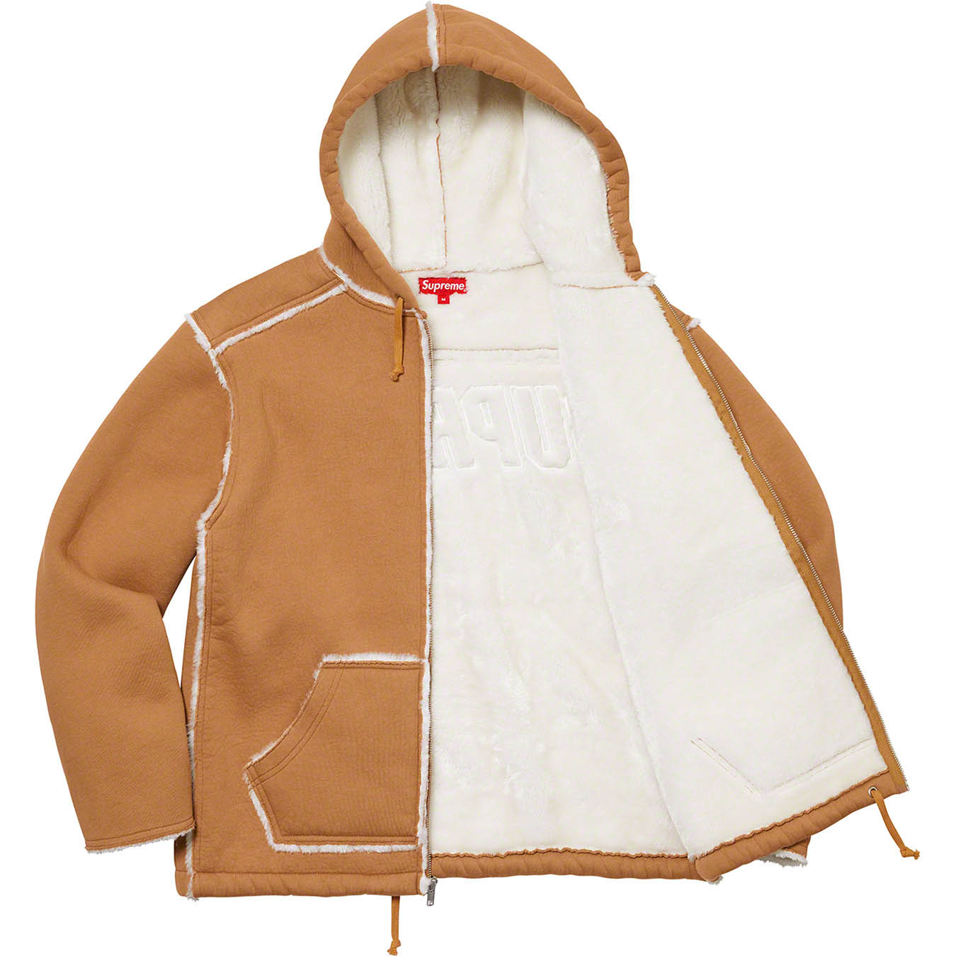 Supreme Faux Shearling Hooded Jacket