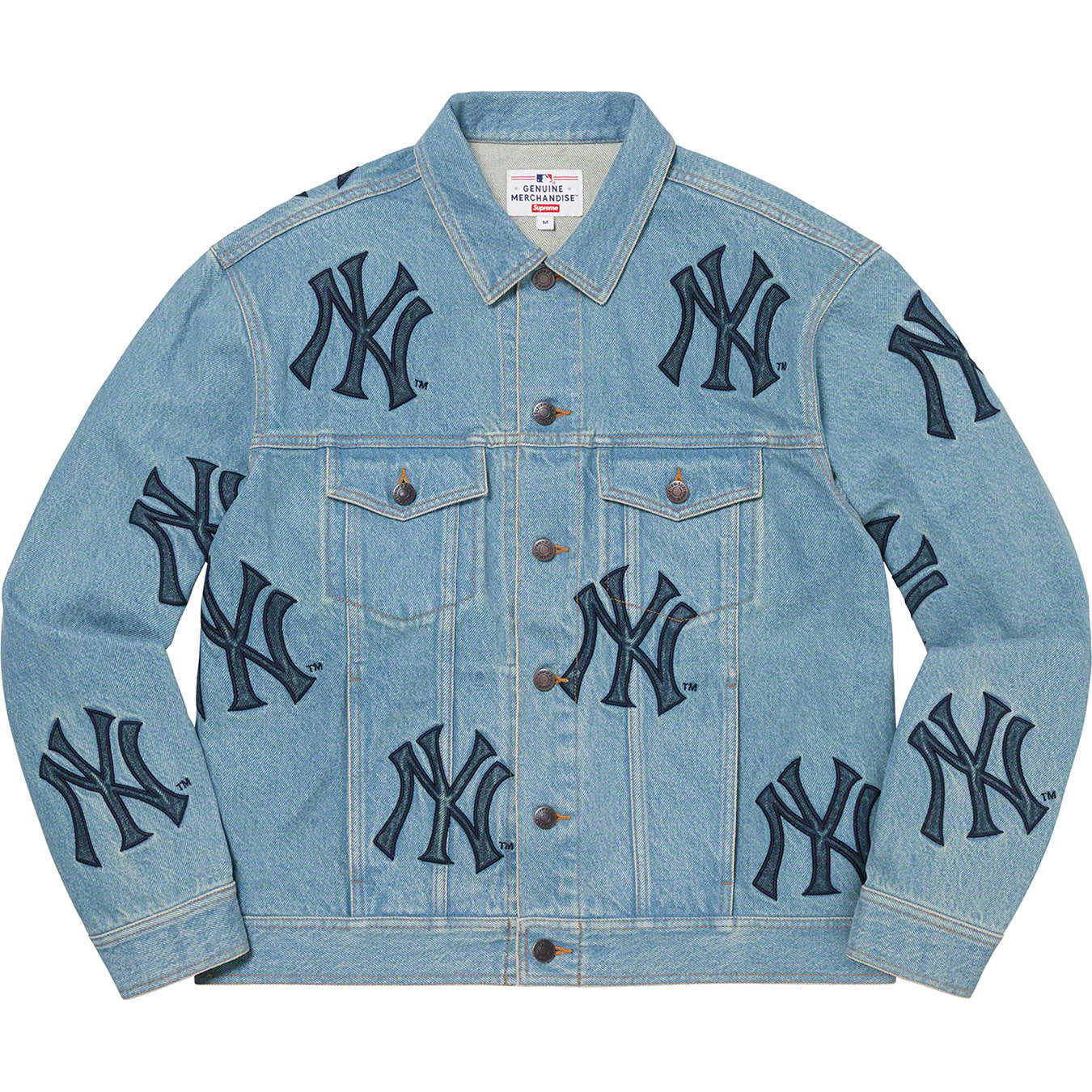 Supreme®/New York Yankees™ Denim Trucker Jacket | Supreme 21fw