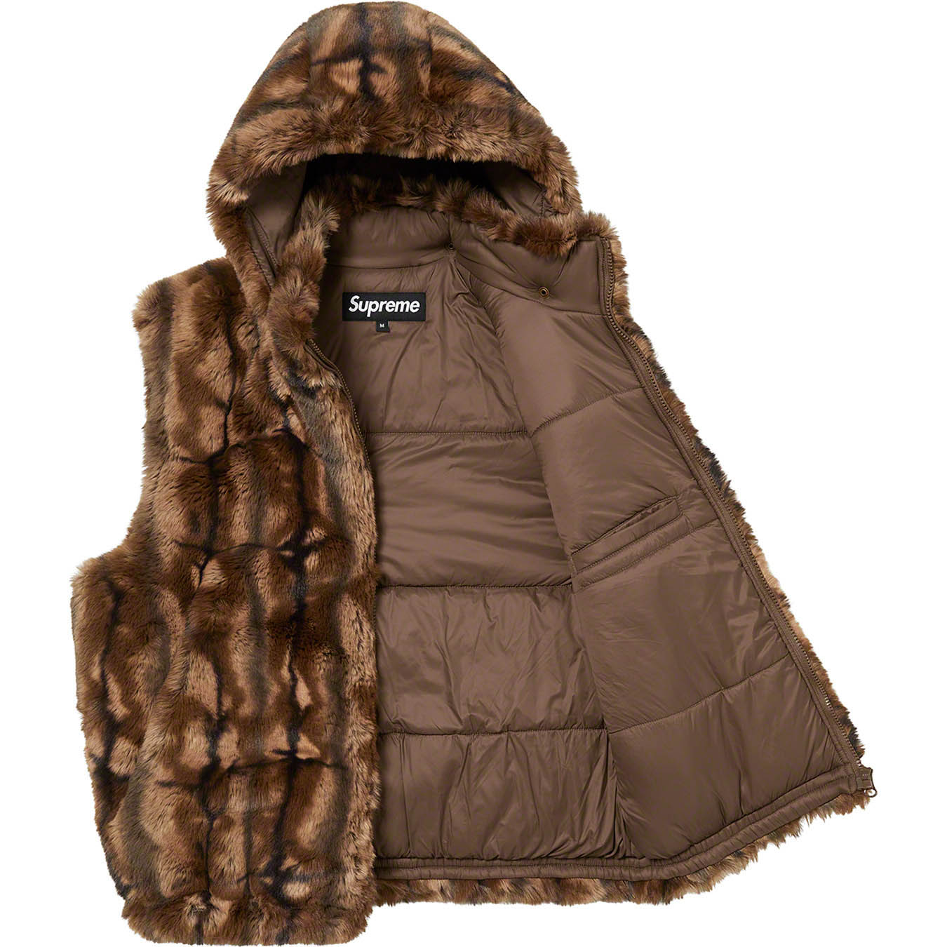 Supreme Faux Fur Hooded Vest