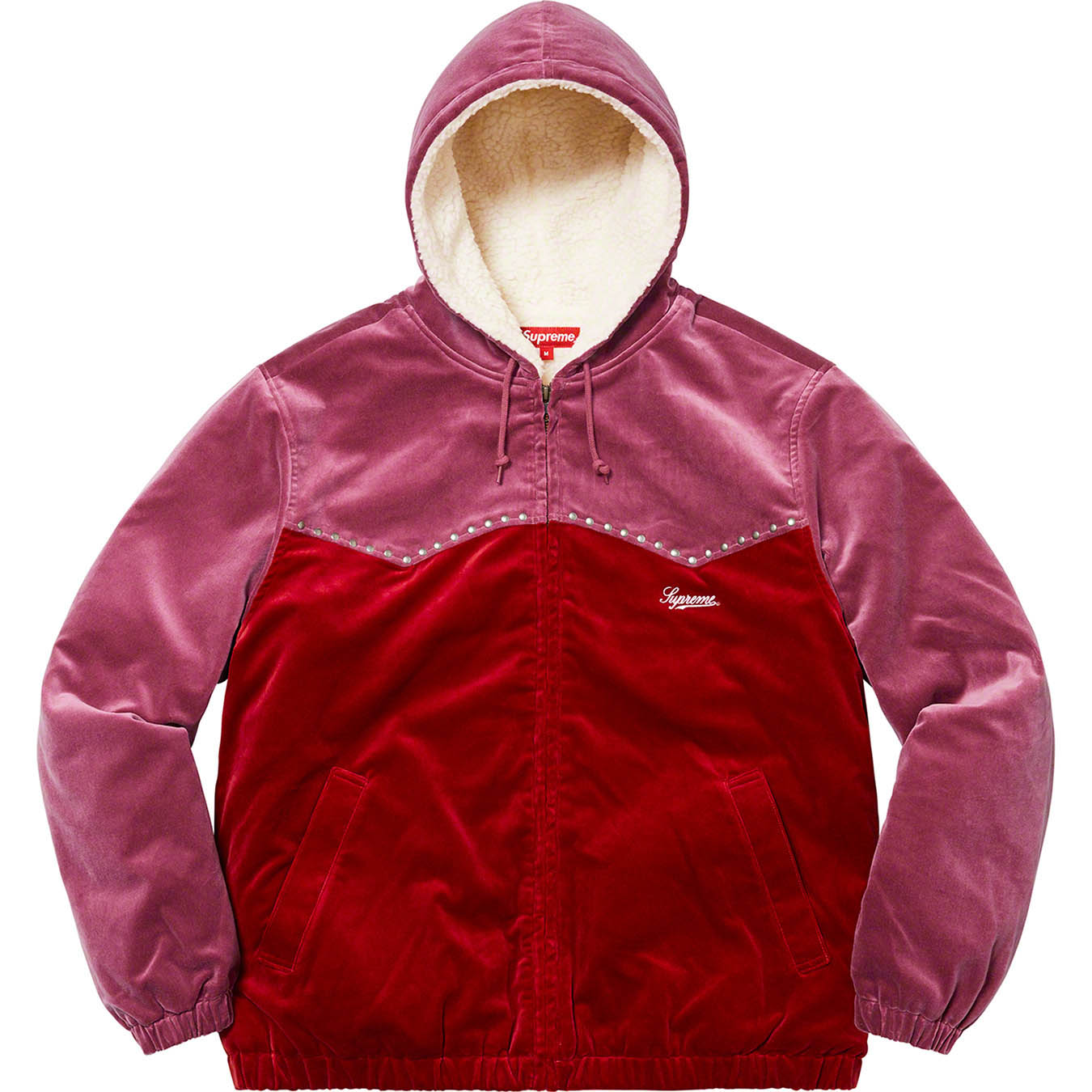 購入後一度だけ着用しましたsupreme studded velvet hooded  jacket