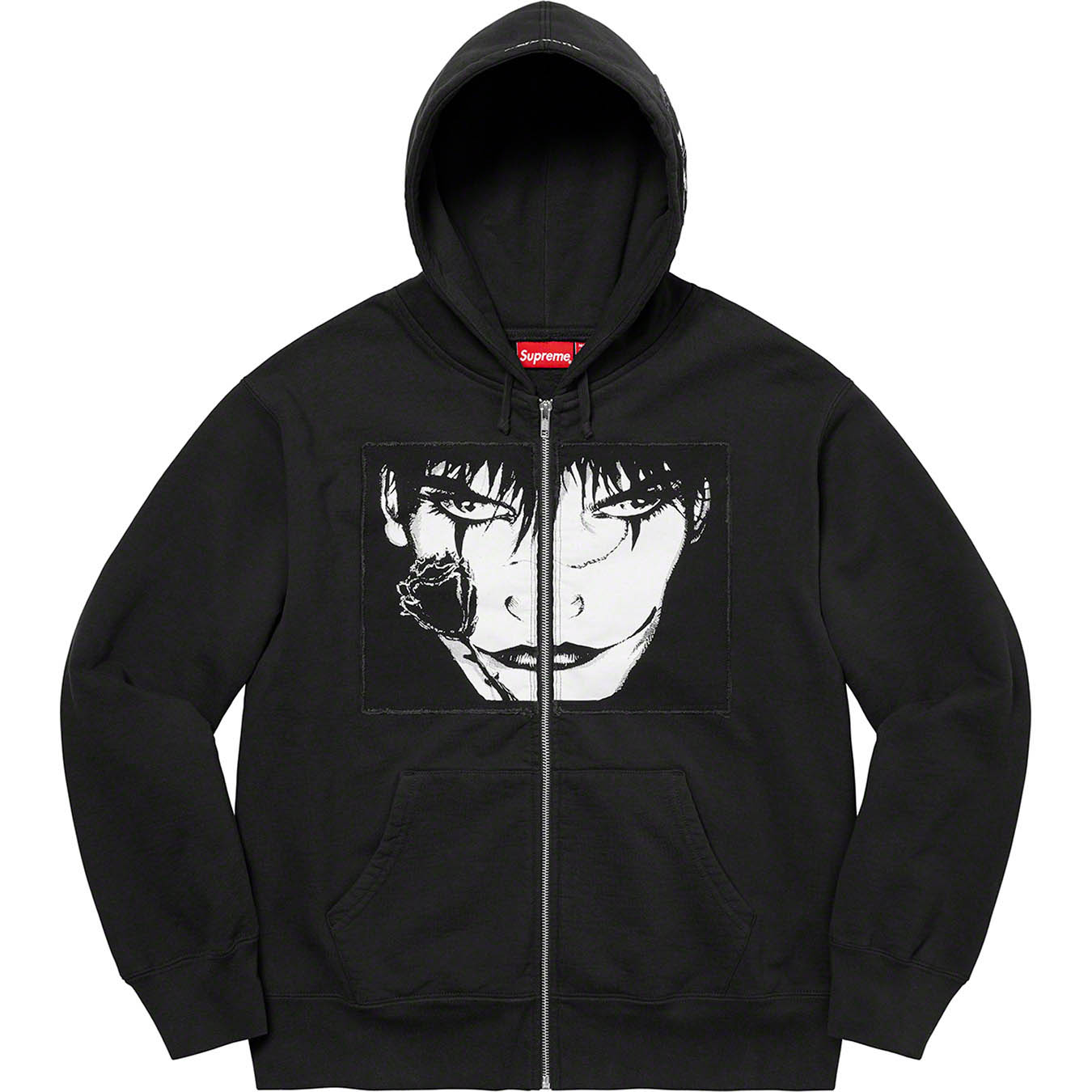 中古品にご理解願いますSupreme TheCrow Zip Up Hooded Sweatshirt