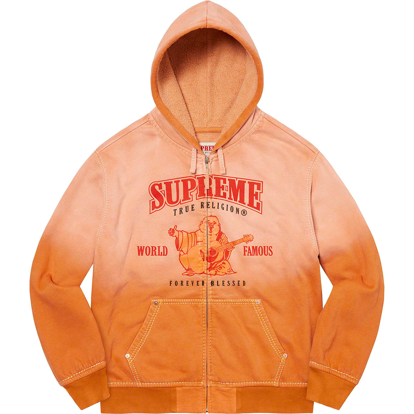 Supreme®/True Religion® Zip Up Hooded Swaeshirt