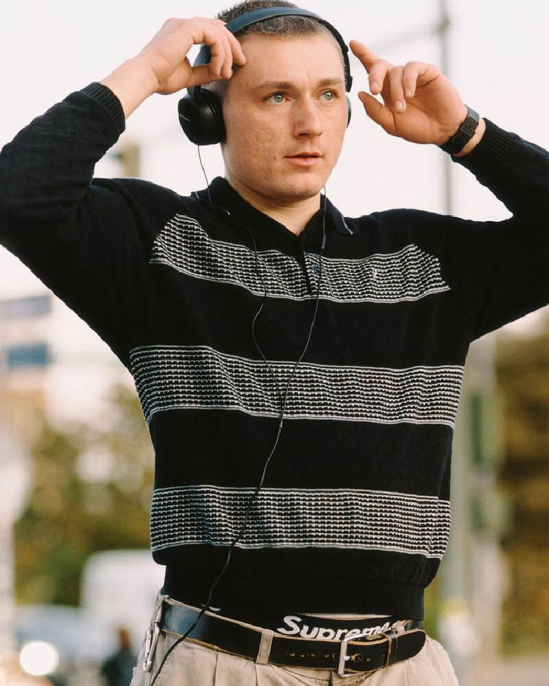 Knit Stripe L/S Polo | Supreme 21fw