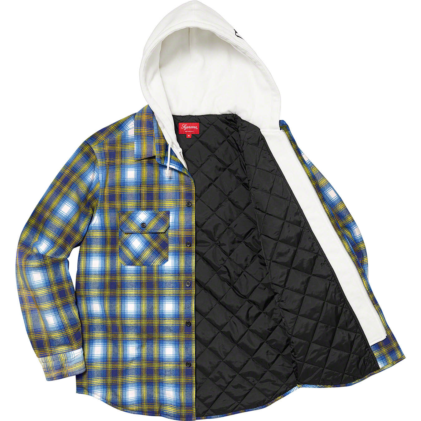 Hooded Flannel Zip Up Shirt | Supreme 21fw