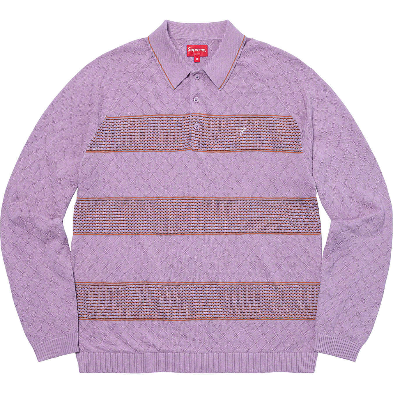 Knit Stripe L/S Polo | Supreme 21fw