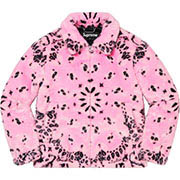 Bandana Faux Fur Bomber Jacket Pink L