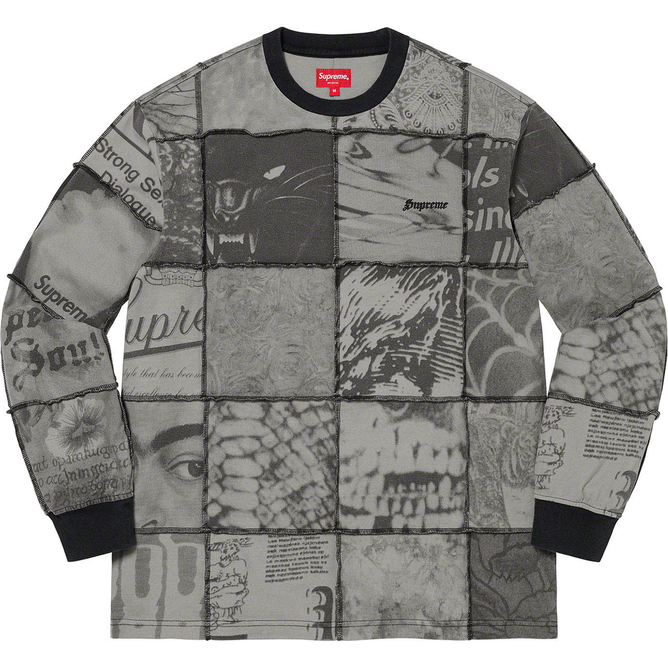 Mosaic Patchwork L/S Top | Supreme 21ss