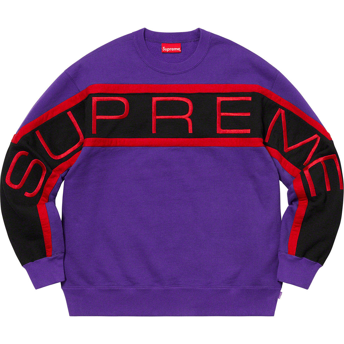 supreme paneled crew neck