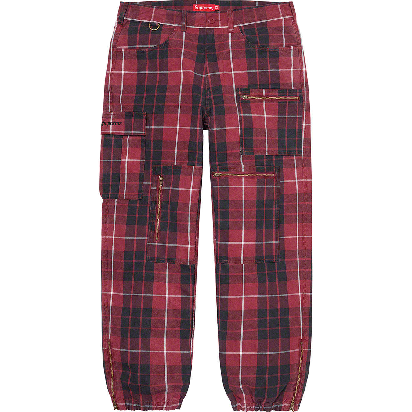 32 supreme gingham flight pant 黒-