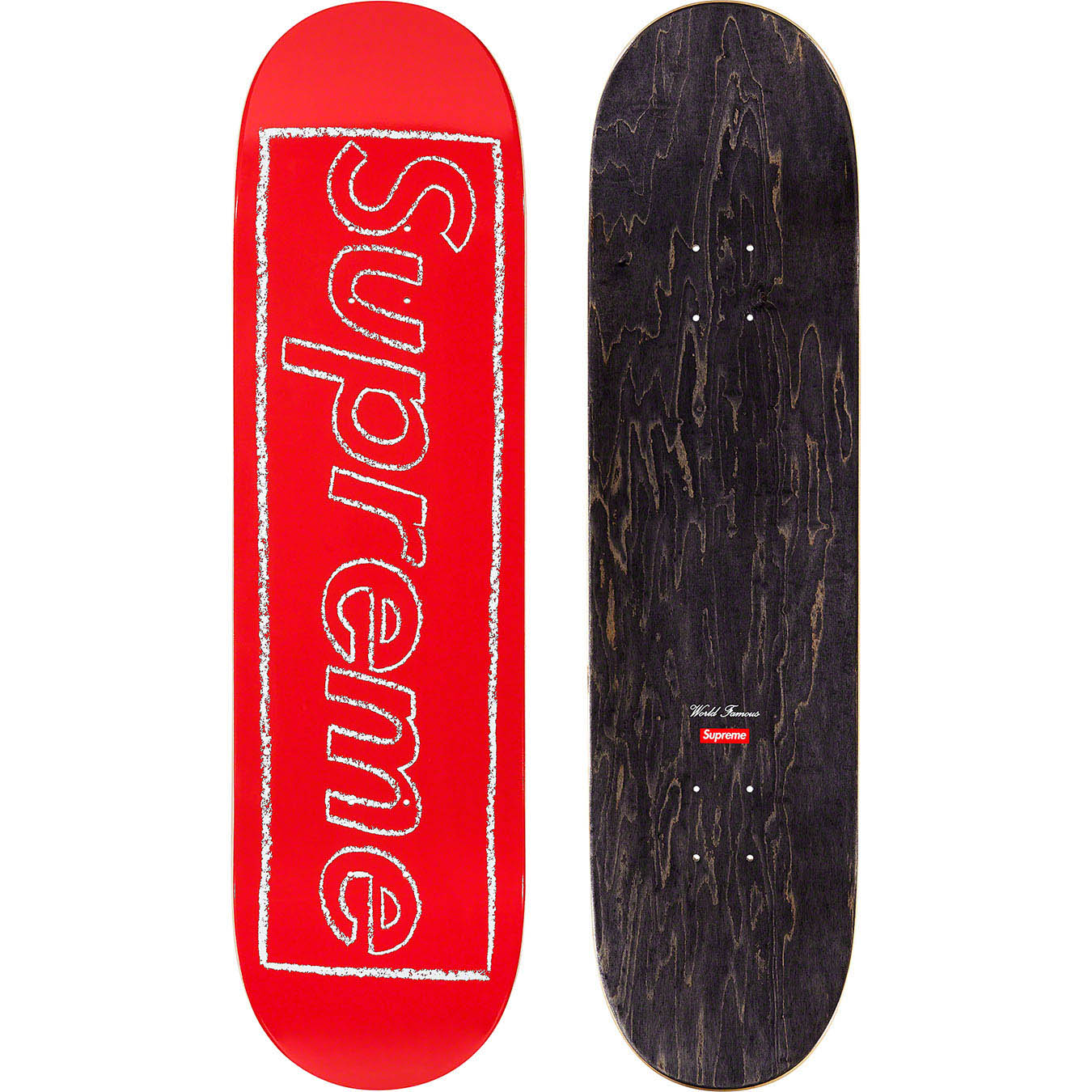 Supreme KAWS Chalk Logo Skateboard Pink - スケートボード