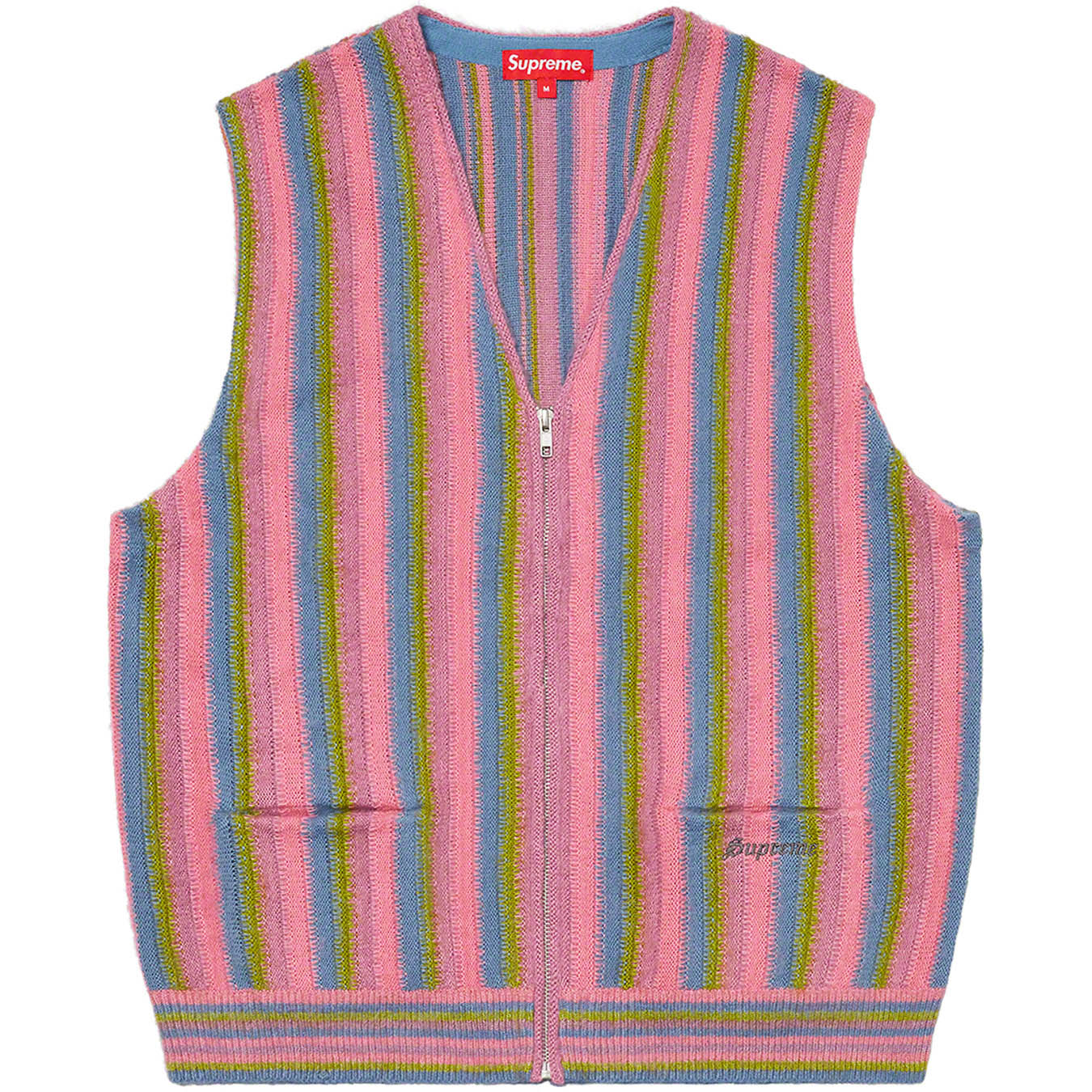 supreme stripe sweater vest L size