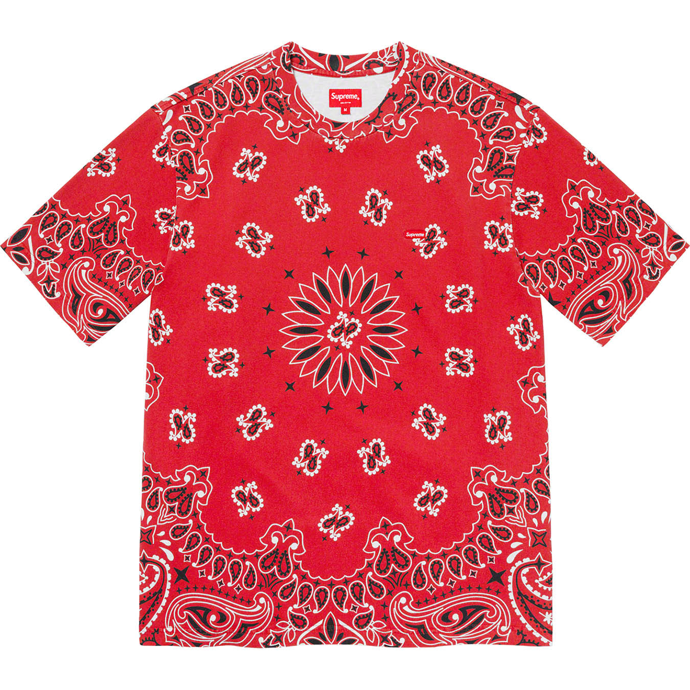 【M】Supreme Small Box Tee Bandana ブラックTシャツ/カットソー(半袖/袖なし)