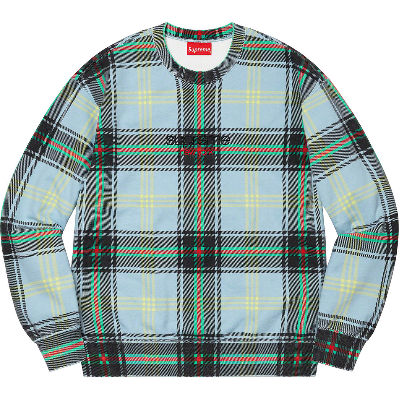 supreme plaid crewneck プレイド　クルーネック