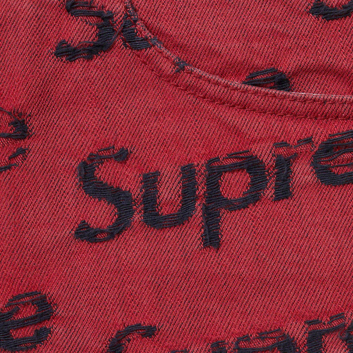 Supreme Frayed Logos Regular Jean