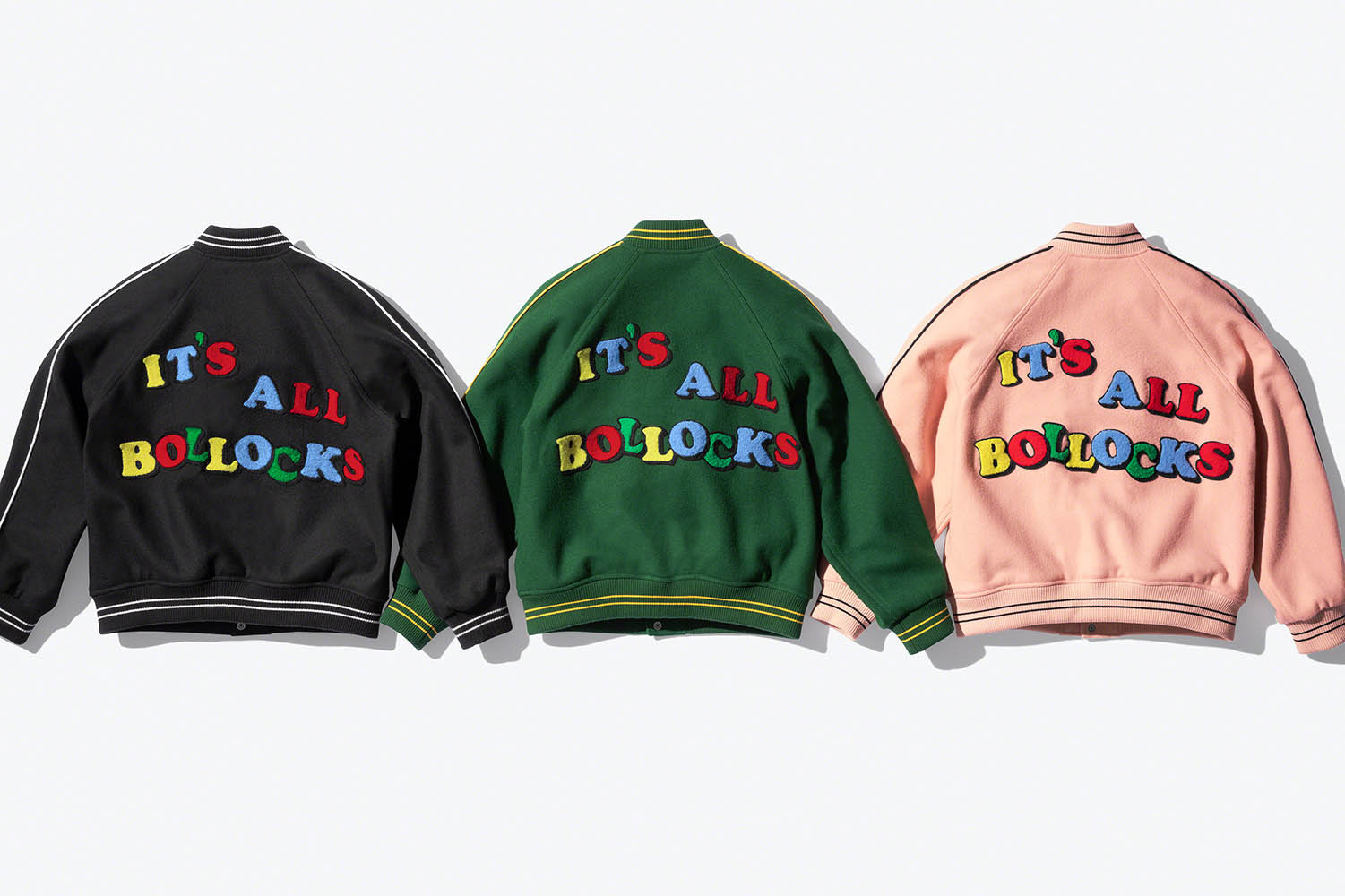 Supreme Jamie Reid/Supreme It's All Bollocks Varsity Jacket