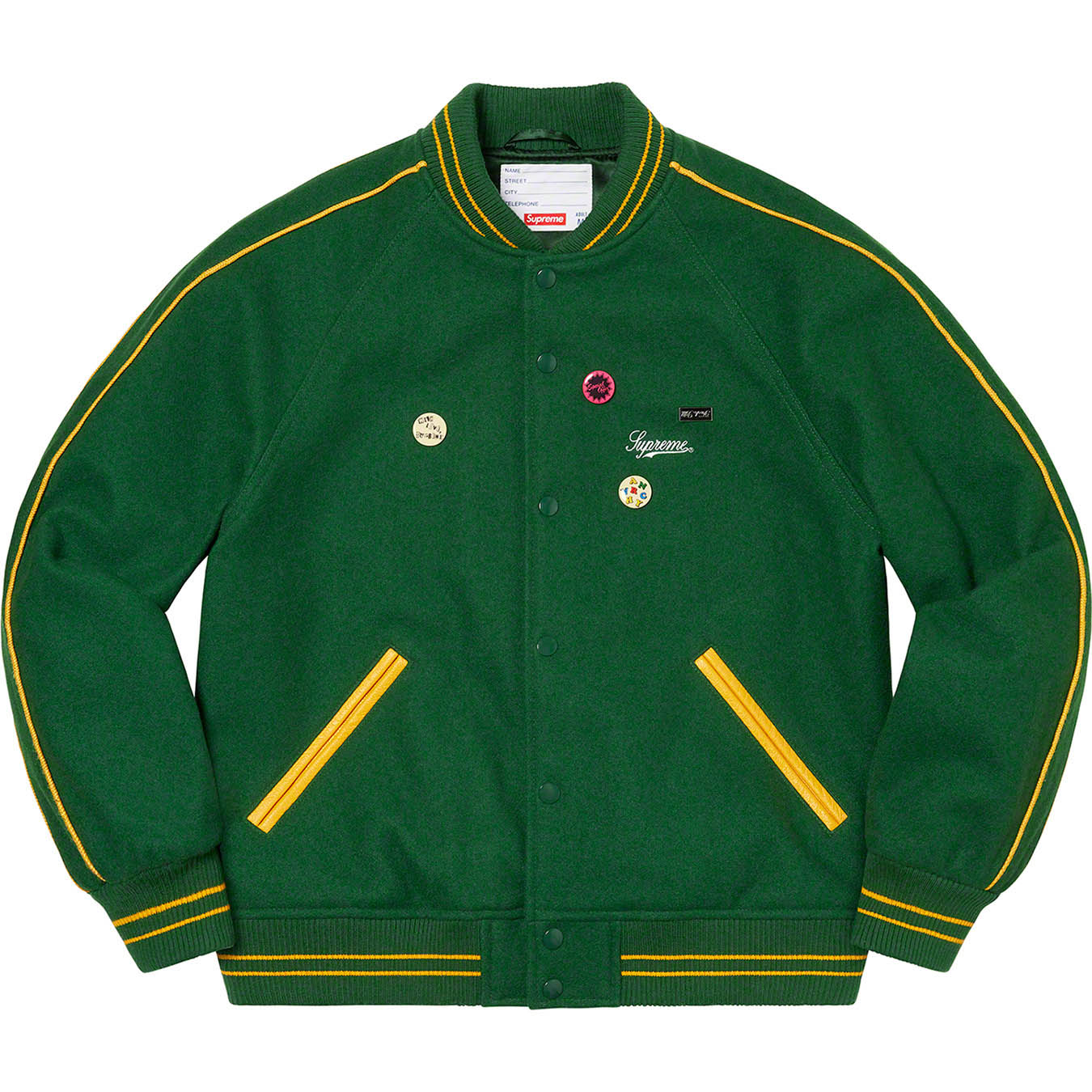 supreme Jamie Reid Varsity Jacket | angeloawards.com