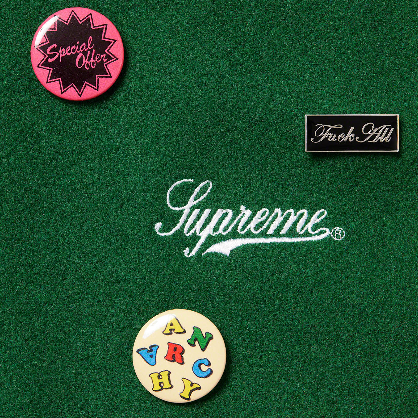 Supreme Jamie Reid/Supreme It's All Bollocks Varsity Jacket