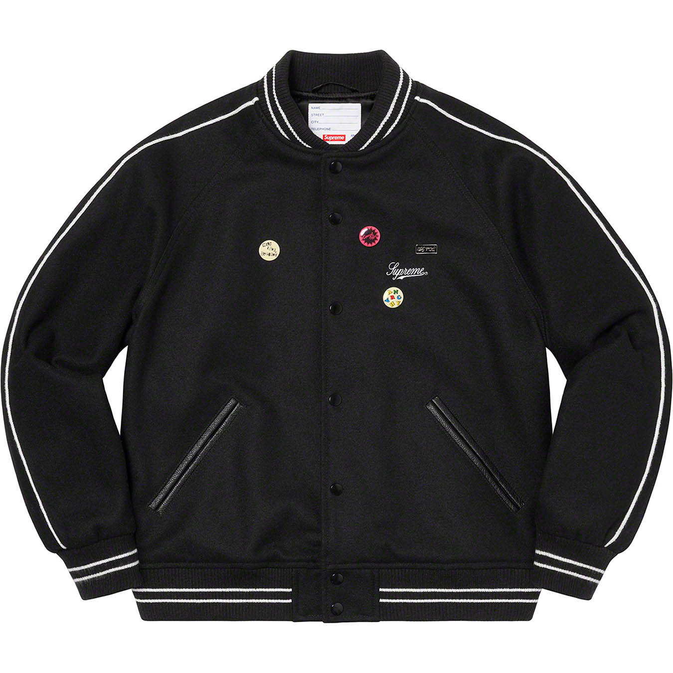 Jamie Reid/Supreme It's All Bollocks Varsity Jacket | Supreme 21ss