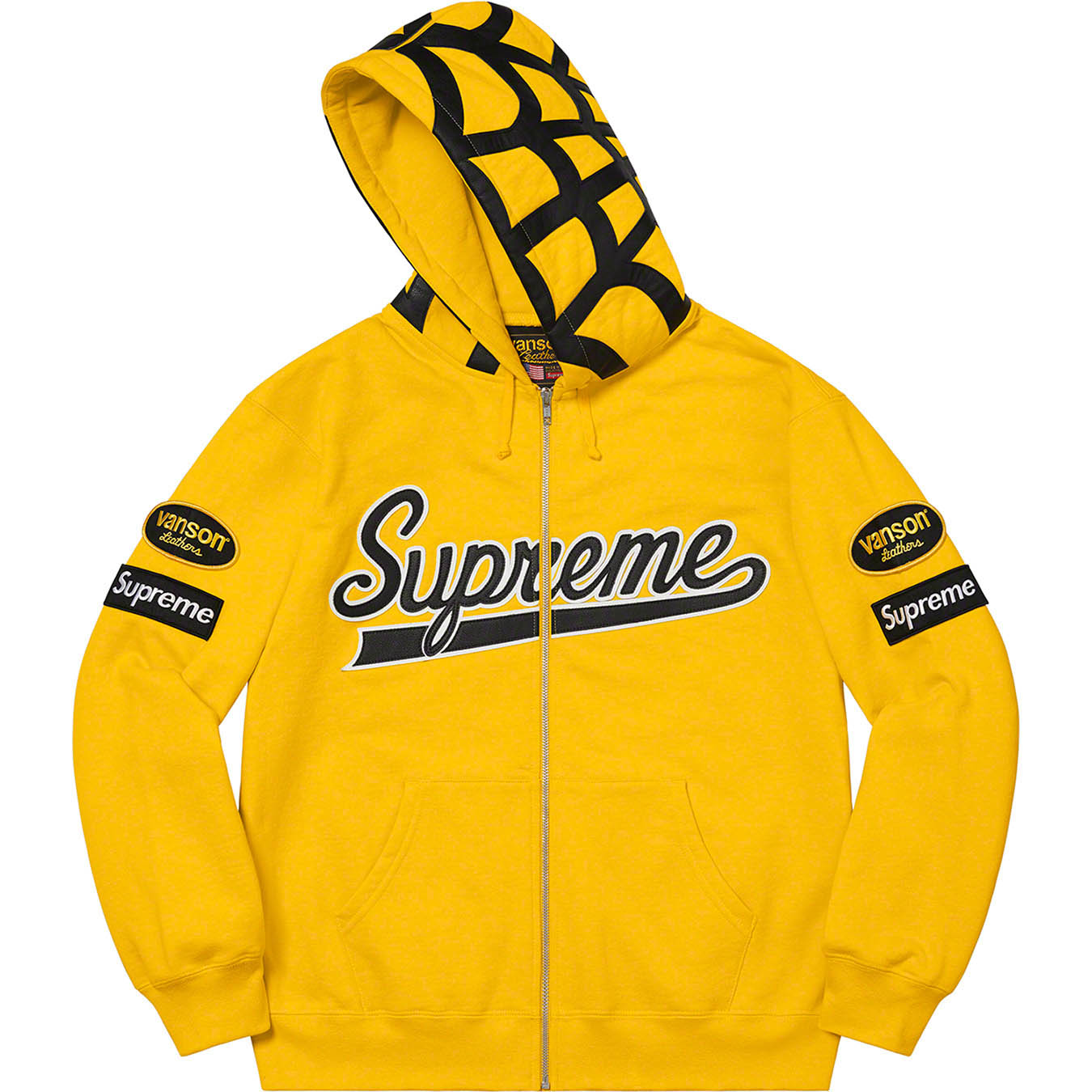 Supreme®/Vanson Leathers® Spider Web Zip Up Hooded Sweatshirt 