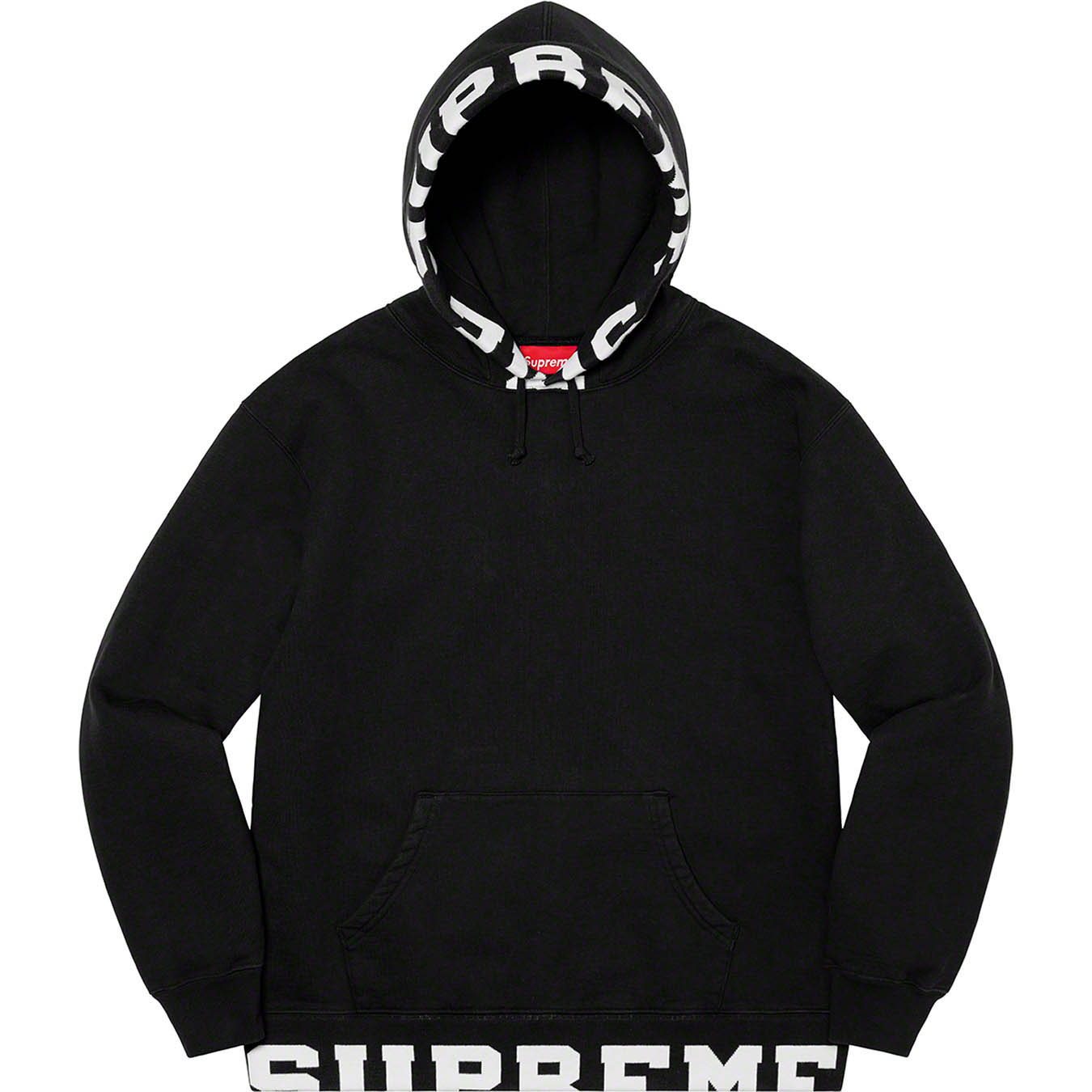 Supreme Cropped Logos Hooded Sweatshirt