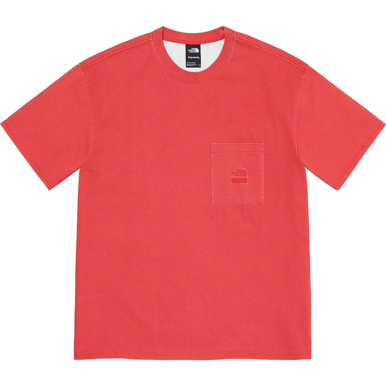 Pigment Printed Pocket Tee "Red"