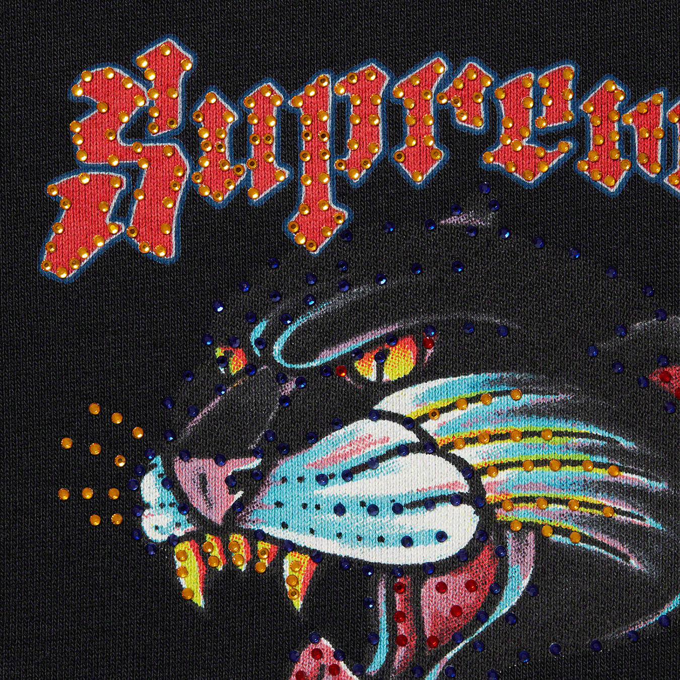 Supreme Panther Zip Up Hooded Sweatshirt