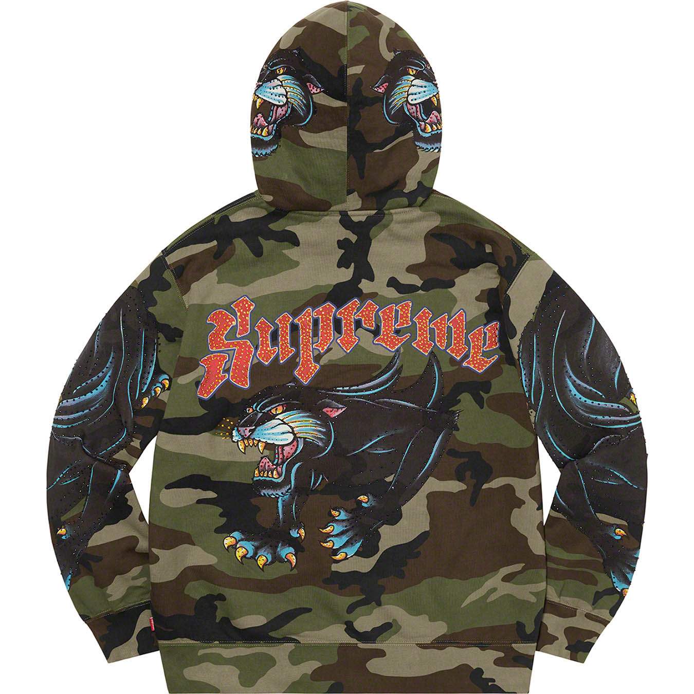Supreme Panther Zip Up Hooded Sweatshirt