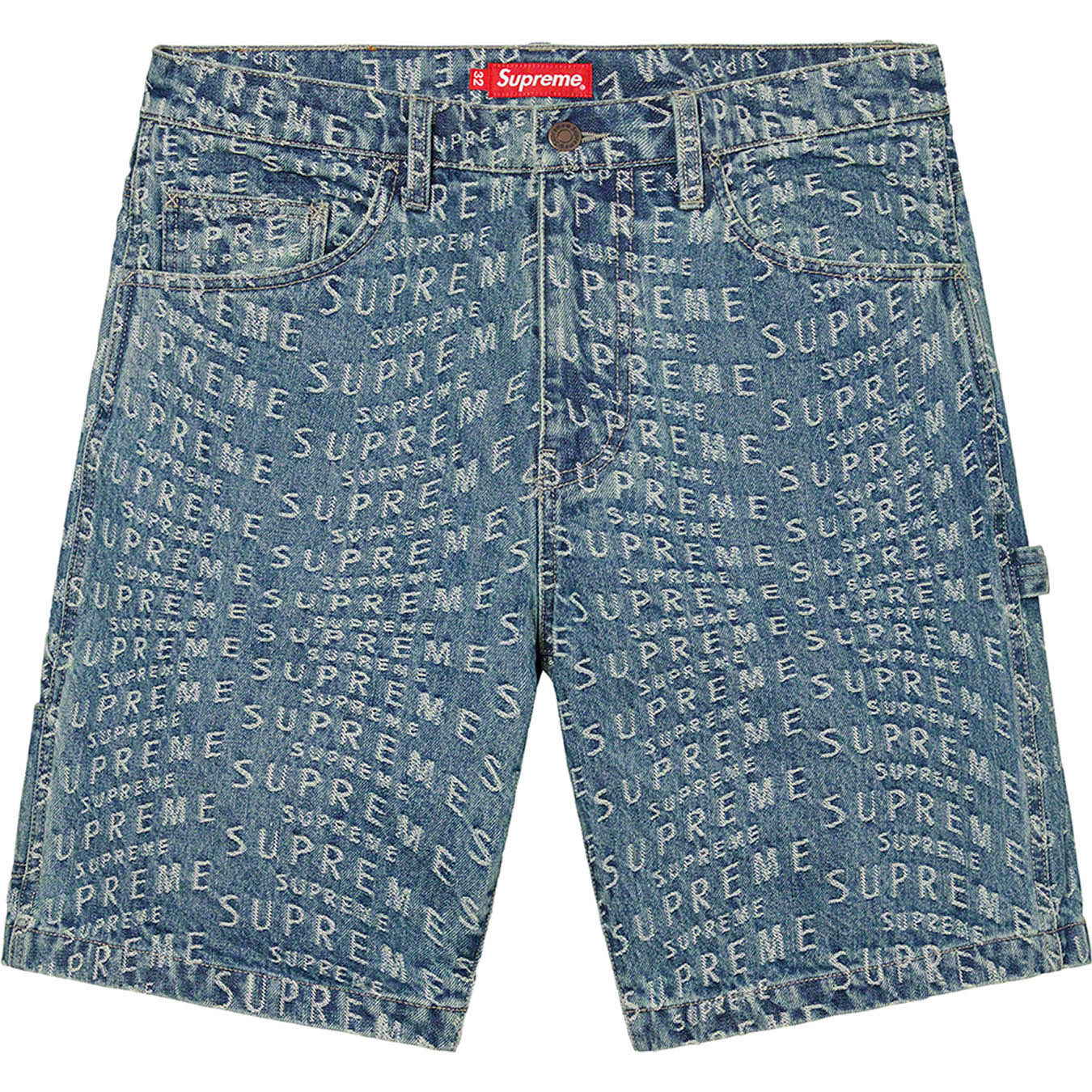 Warp Jacquard Logos Denim Painter Short | Supreme 21ss