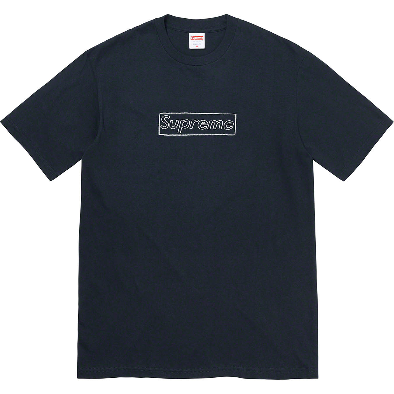 21SS Supreme KAWS Chalk Logo Tee Black L