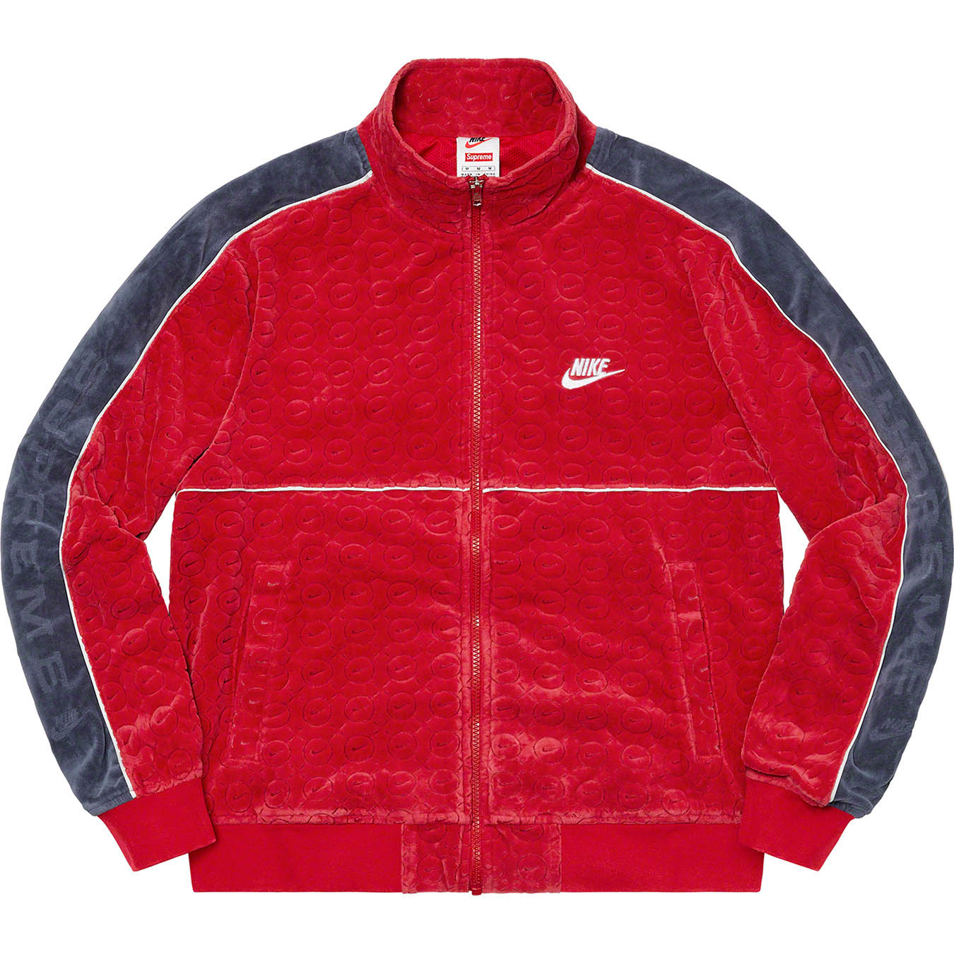 ホワイト白サイズSupreme NIKE Velour Track Jacket Mサイズ ...