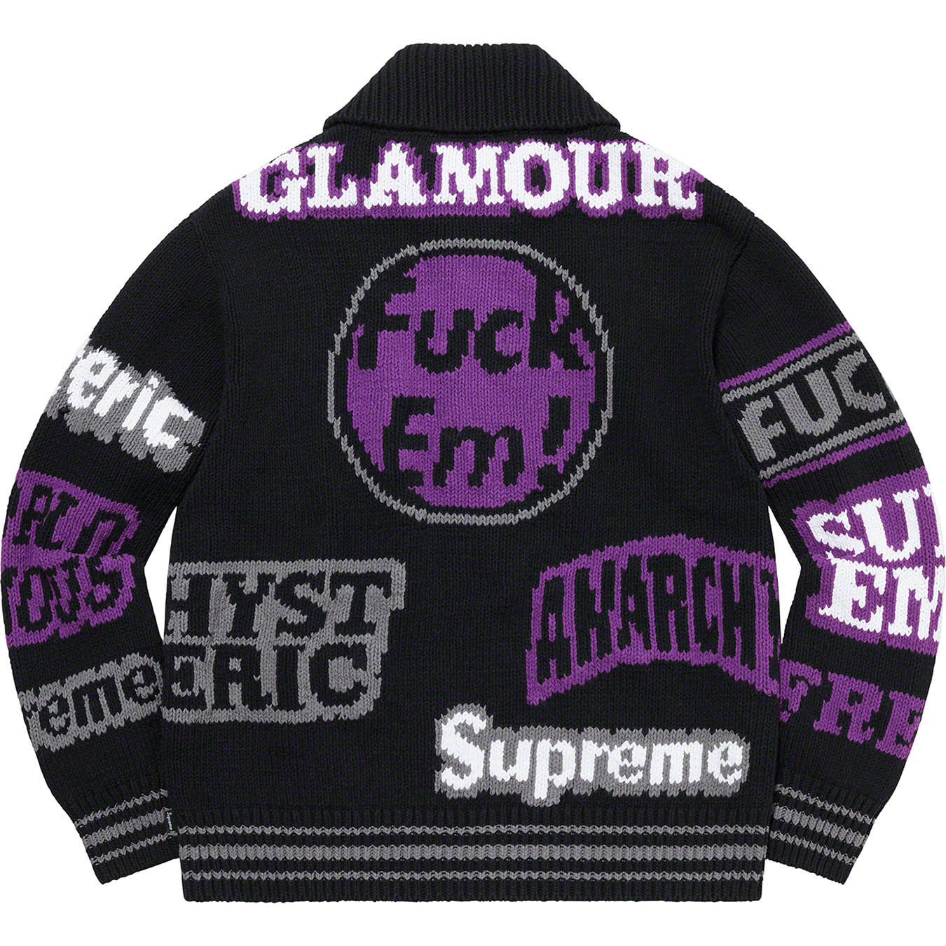 Supreme®/HYSTERIC GLAMOUR Logos Zip Up Sweater | Supreme 21ss