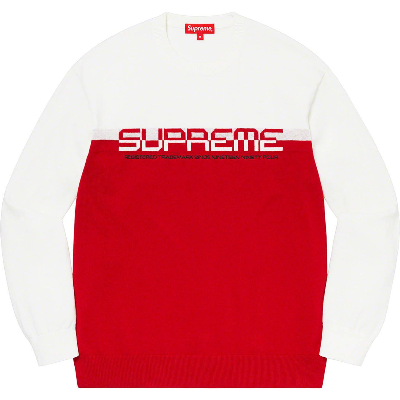 新品最安値★Supreme Split Logo Pullover Navy