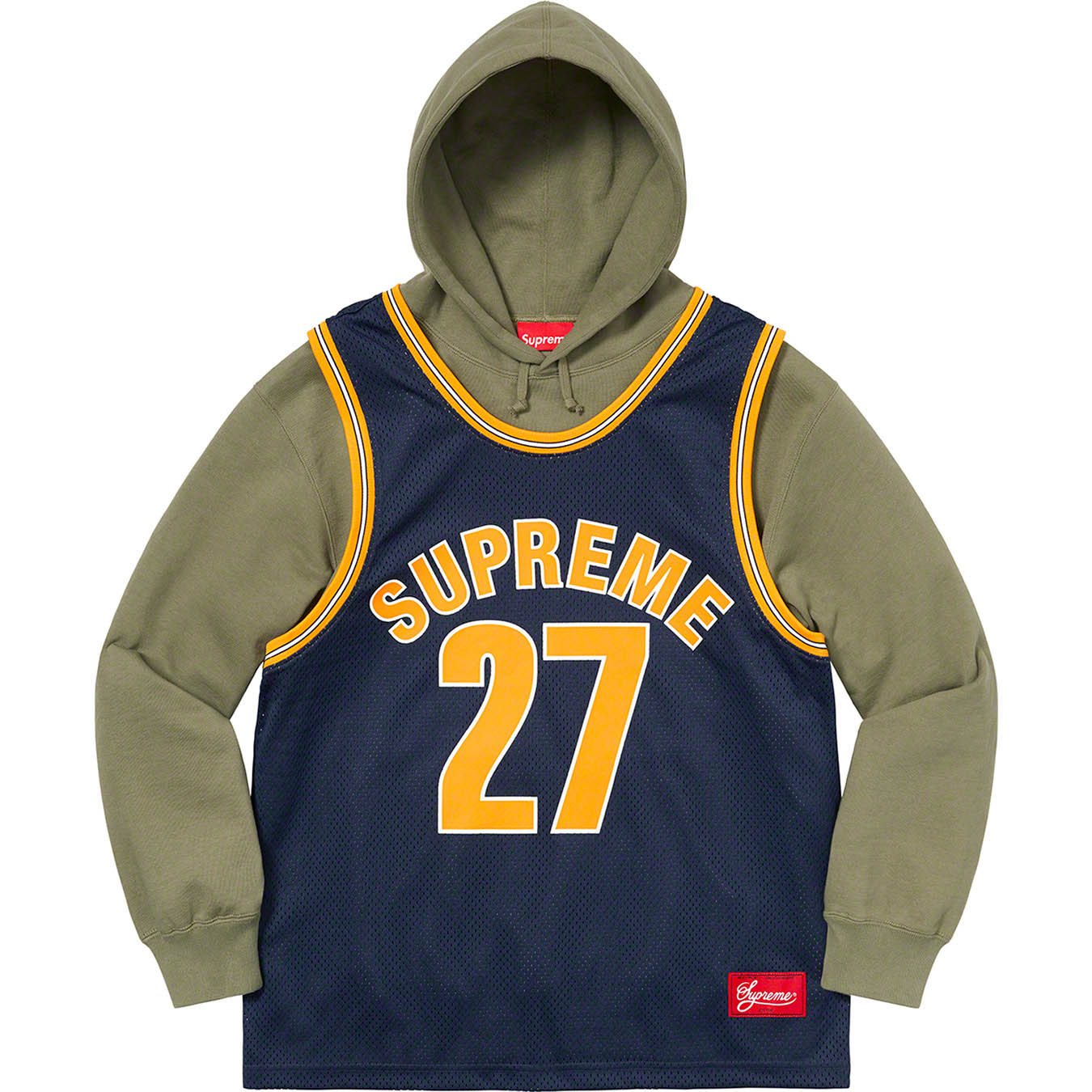 Basketball Jersey Hooded Sweatshirt | Supreme 21ss