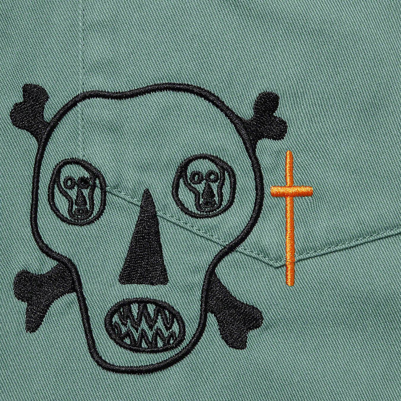 Supreme Clayton Patterson/Supreme Skulls Embroidered Work Shirt