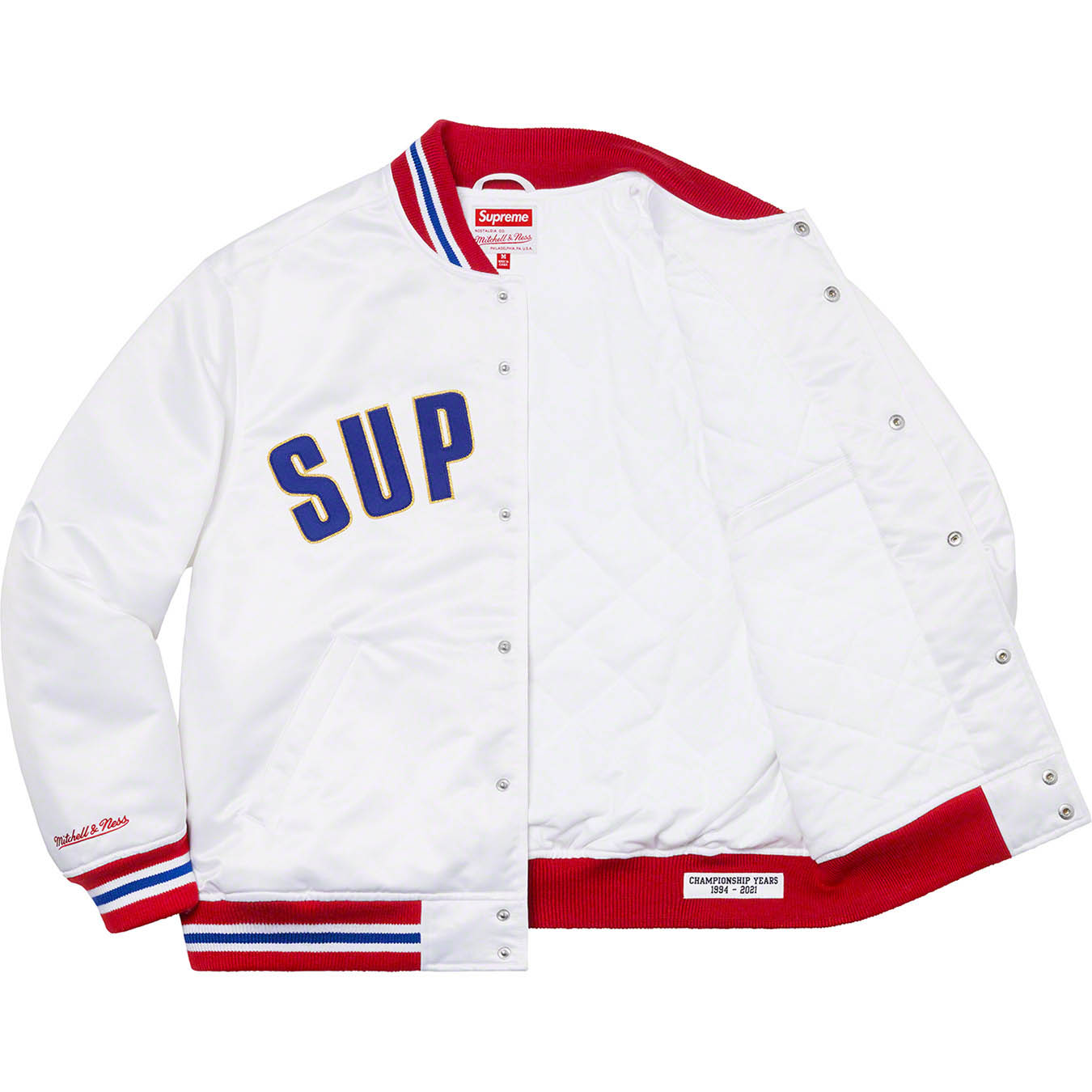 Supreme®/Mitchell & Ness® Satin Varsity Jacket | Supreme 21ss