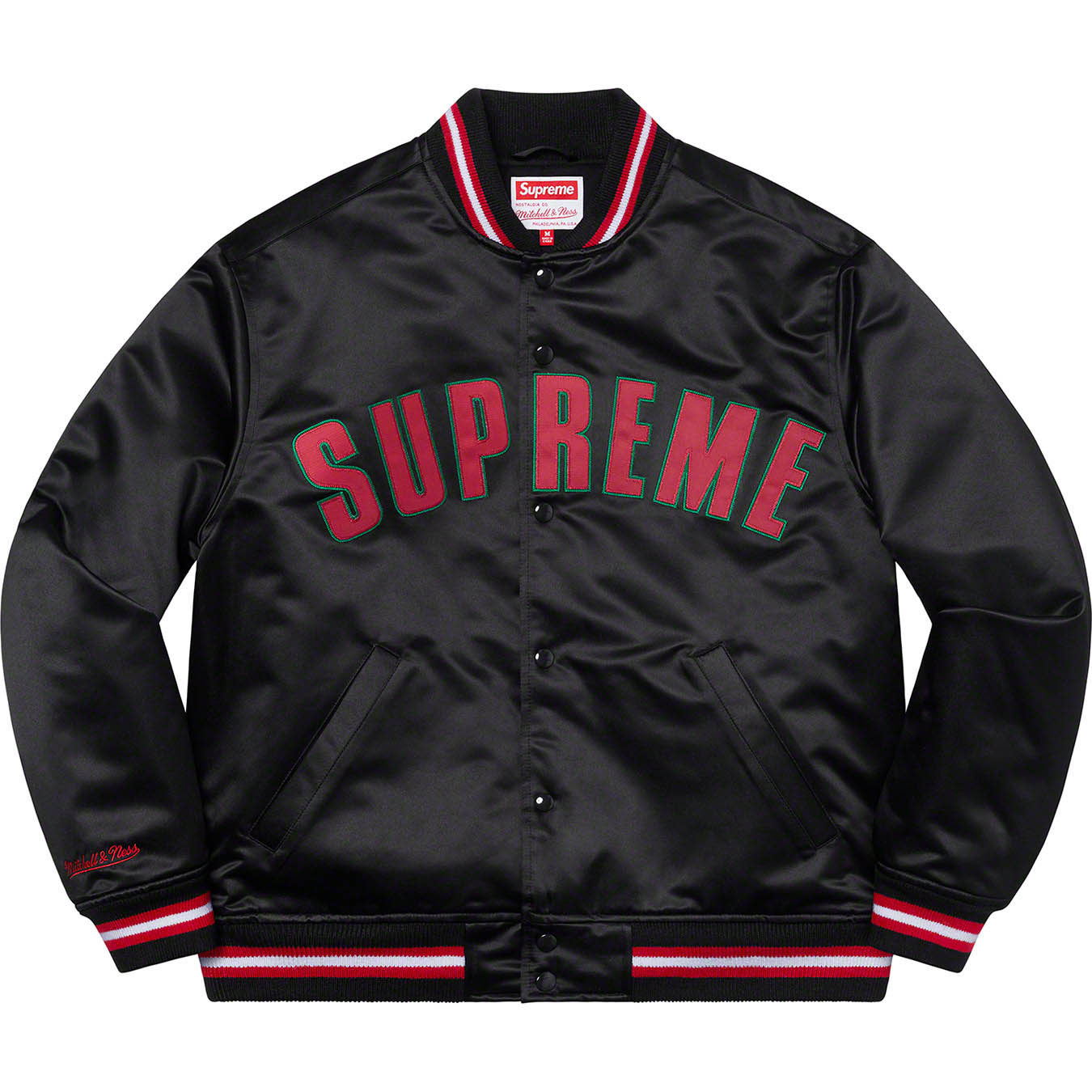 Supreme®/Mitchell & Ness® Satin Varsity Jacket | Supreme 21ss