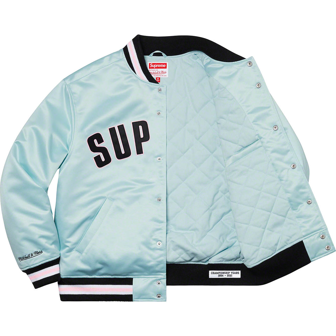 Supreme®/Mitchell & Ness® Satin Varsity Jacket | Supreme 21ss