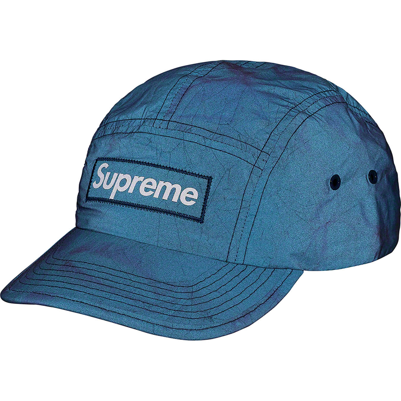 美品☆21SS Supreme Reflective Dyed Camp Cap - キャップ