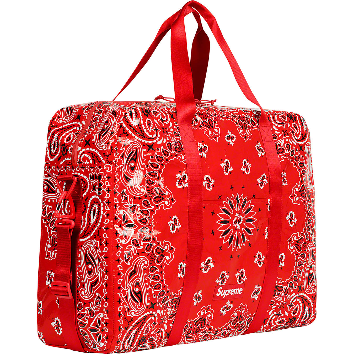 supreme 21ss bandana Tarp Duffle Bag 赤 - トートバッグ