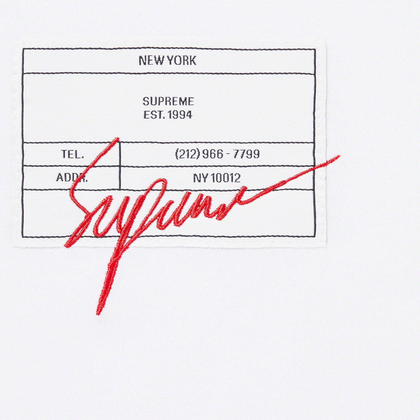 Supreme Signature Label S/S Top