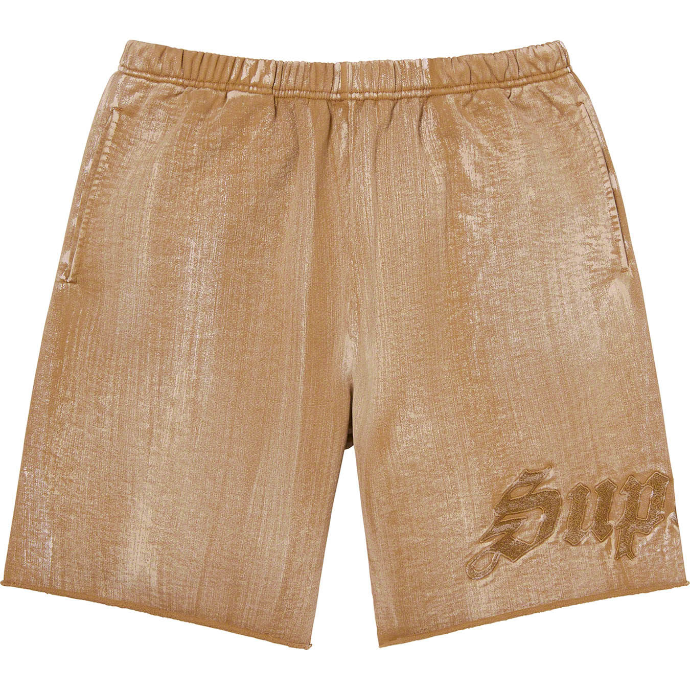 Supreme Brush Stroke Sweatshort Dark Tan