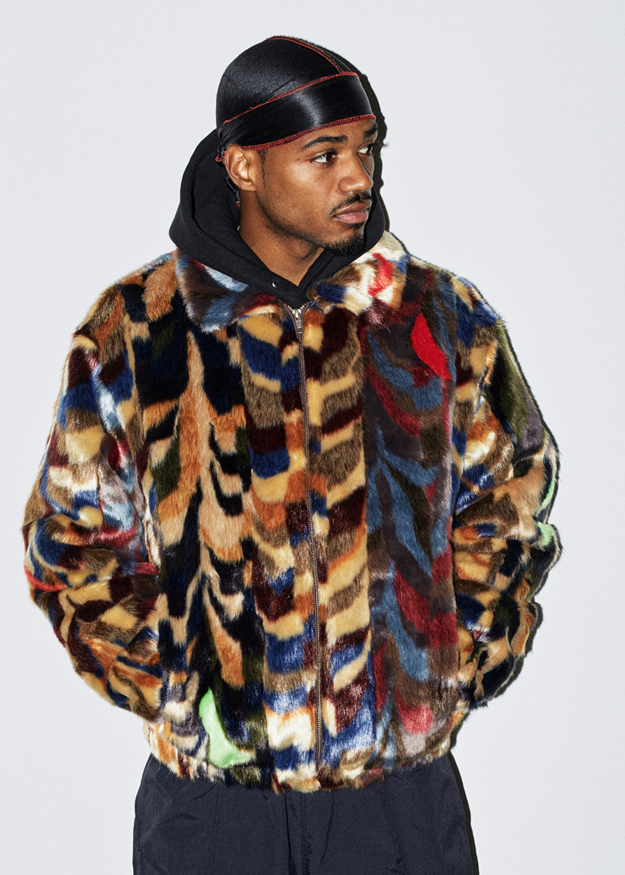 supreme Multicolor Faux Fur Bomber Jacket - ブランド別