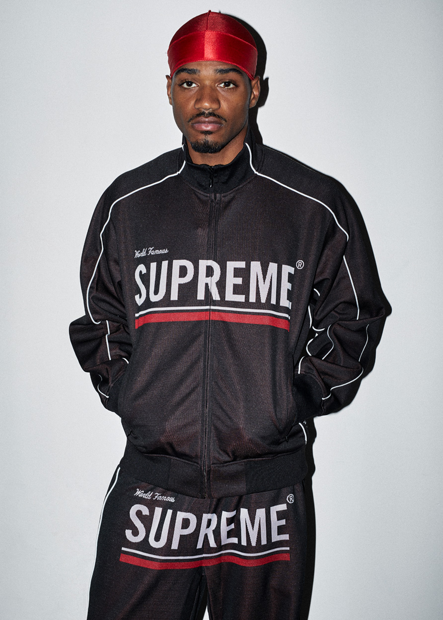 着丈67身幅62ですsupreme  jacquard track jacket L black